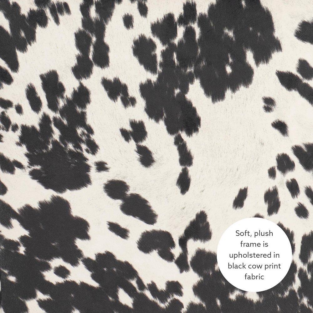 Draper Office Chair, Black And White Cow Print. Picture 15