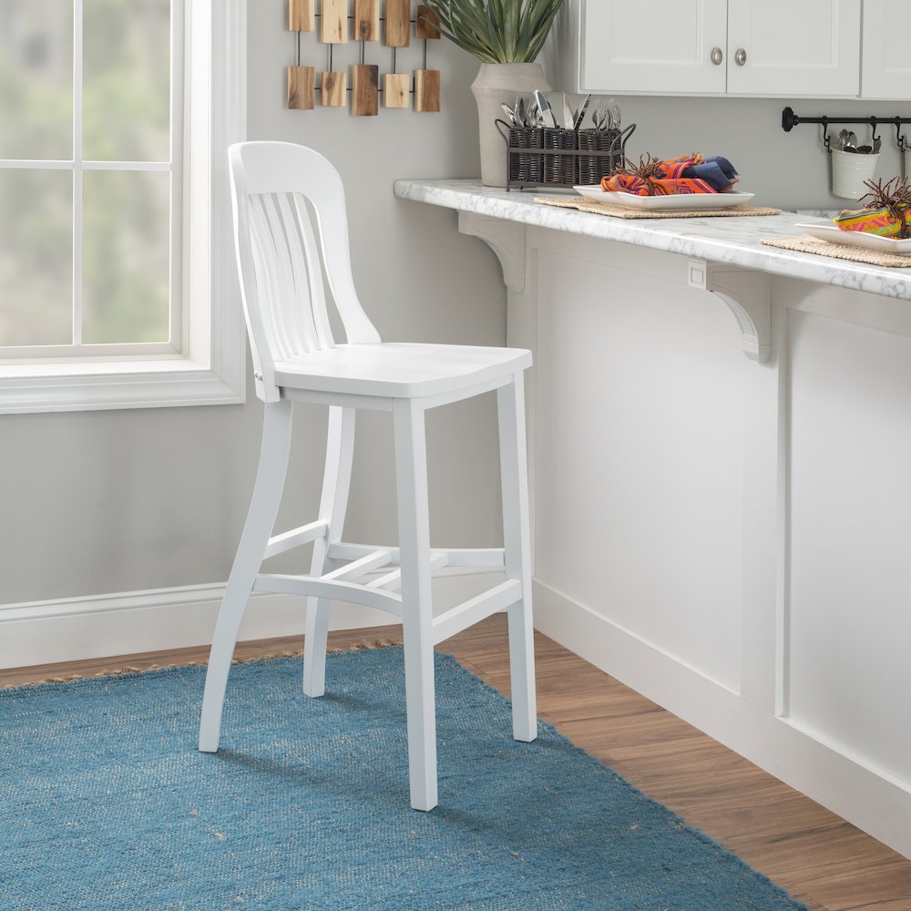 Maylen Barstool White Set Of 2. Picture 4