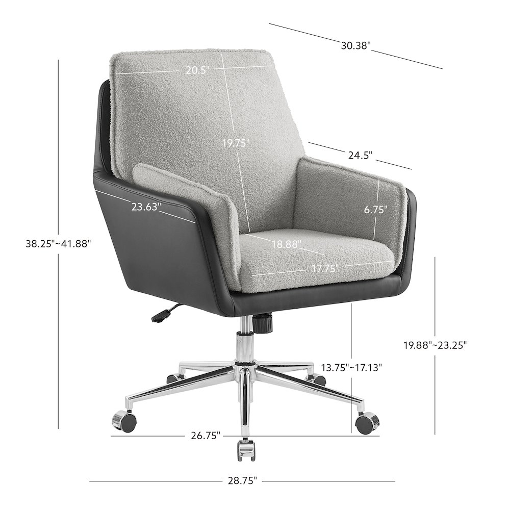 Mabry Swivel Chair Black Grey. Picture 16