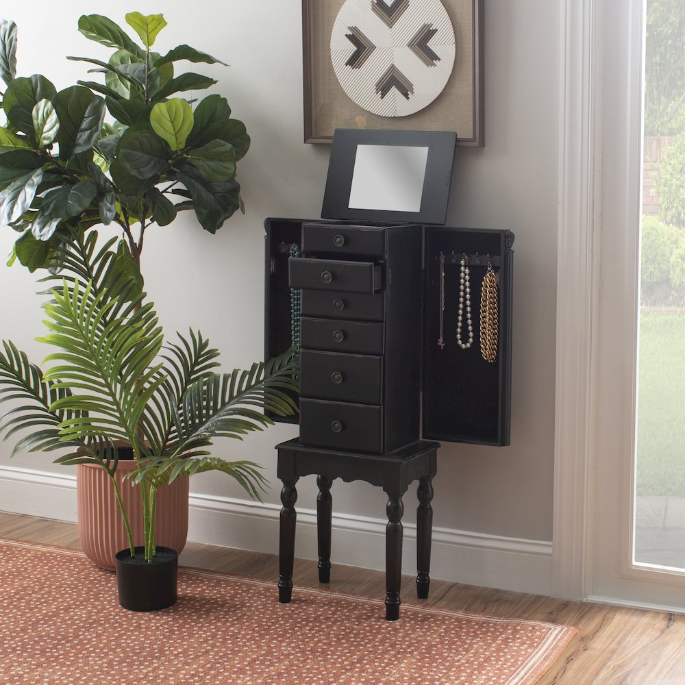 Ebony Jewelry Armoire. Picture 4