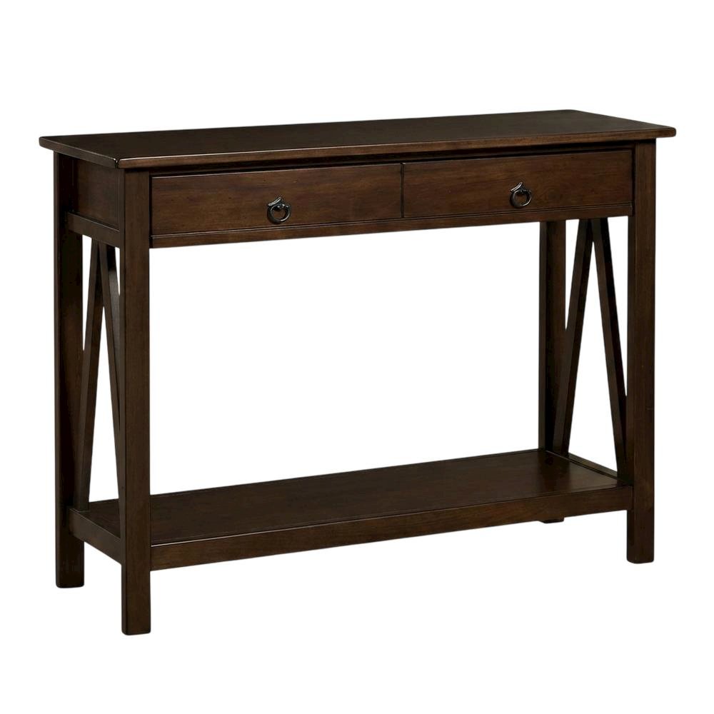 Antique Console Table with Elegant Finish for Living Room or Entryway. Picture 4
