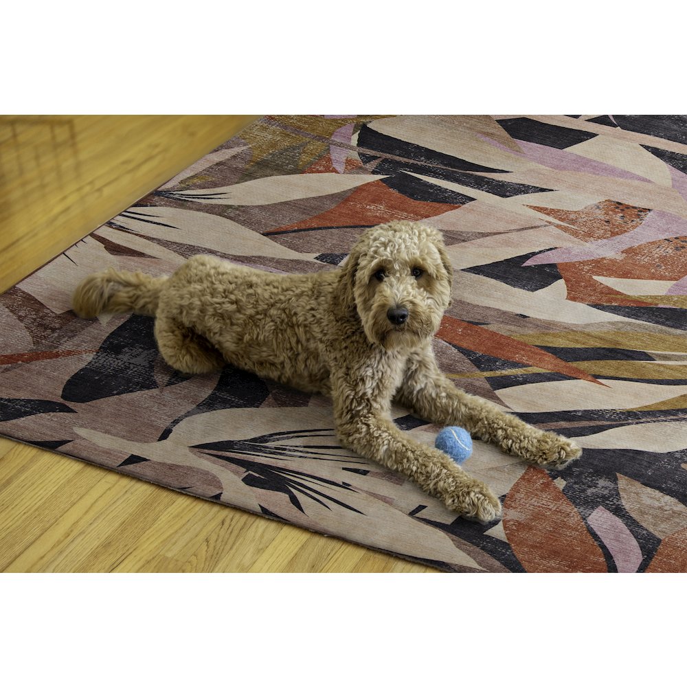 Outdoor Washable Seagrove Orange & Cream 7' X 9', Rug. Picture 2