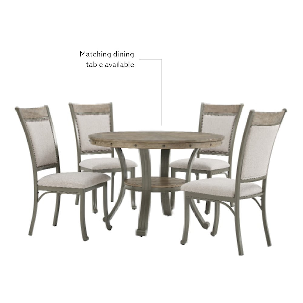 Franklin Dining Side Chair Pewter 2 Pack. Picture 11