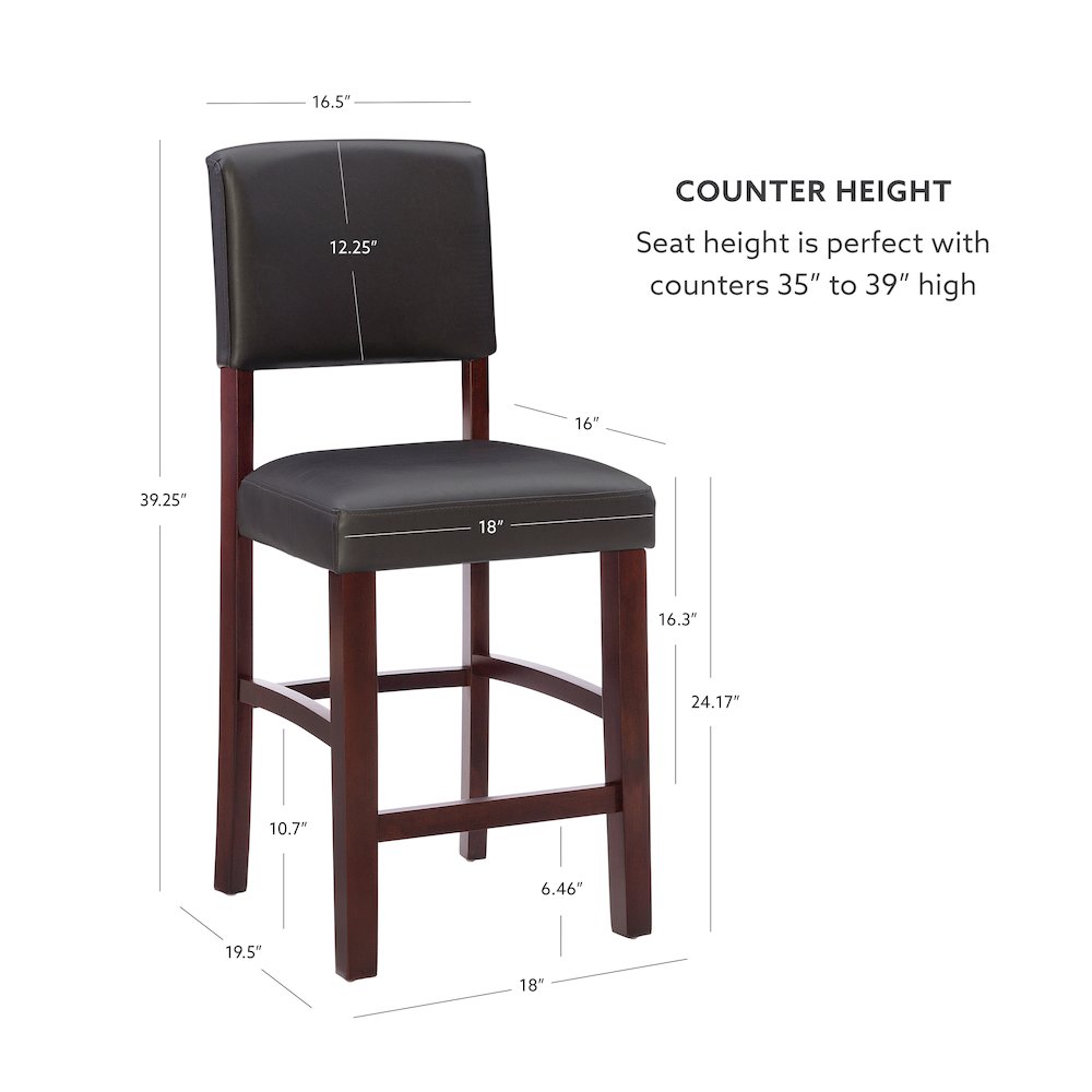 Monaco Counter Stool Espresso. Picture 10