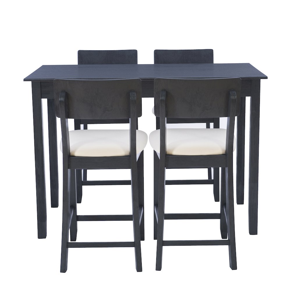 Jorissen 5Pc Tavern Set Dark Charcoal. Picture 3