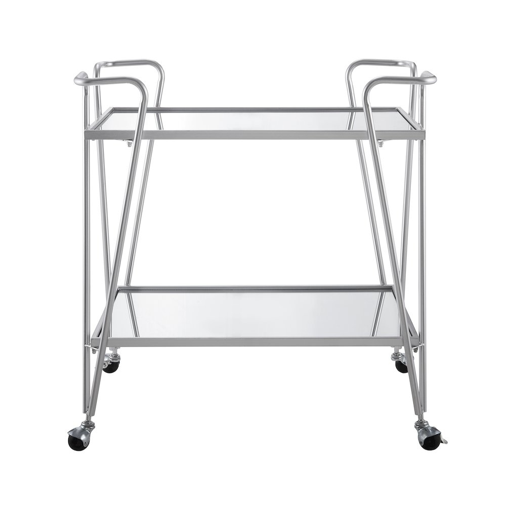 Mid-Century Bar Cart Silver. Picture 1
