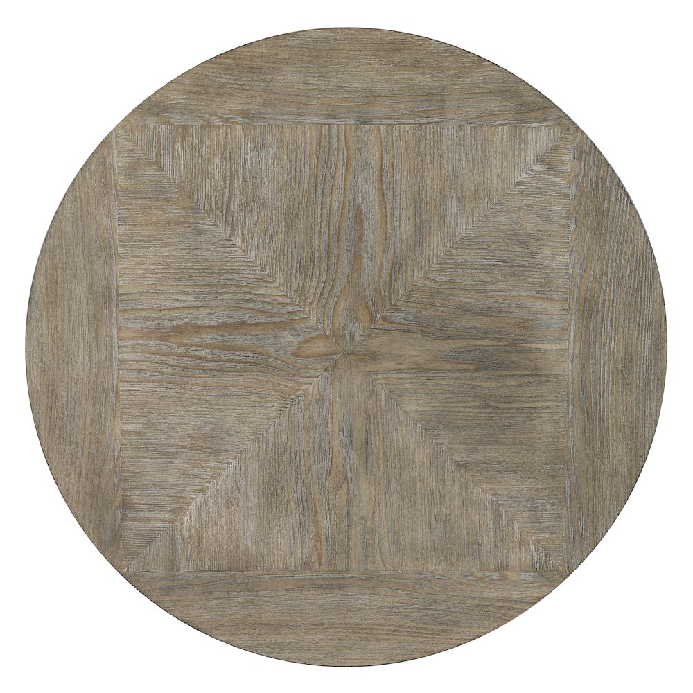 Franklin Metal and Wood Round Side Table Pewter. Picture 4