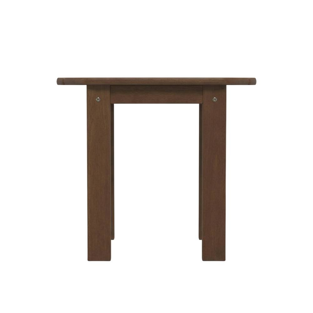 Acacia Outdoor End Table in Brown Solid Wood for Patio and Garden. Picture 4
