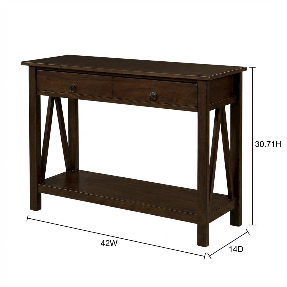 Antique Console Table with Elegant Finish for Living Room or Entryway. Picture 7