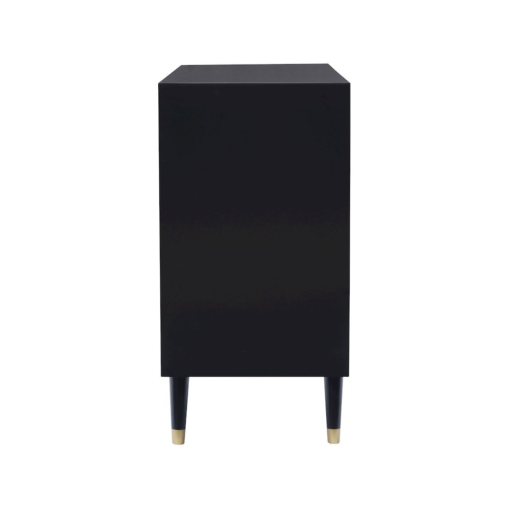 Six Drawer Geo Texture Dresser Black. Picture 5