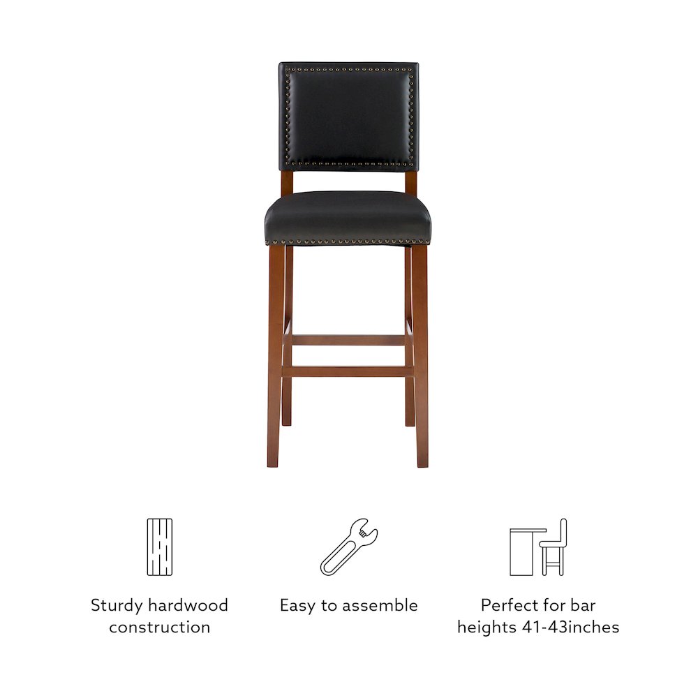 Brook Bar Stool Black. Picture 11