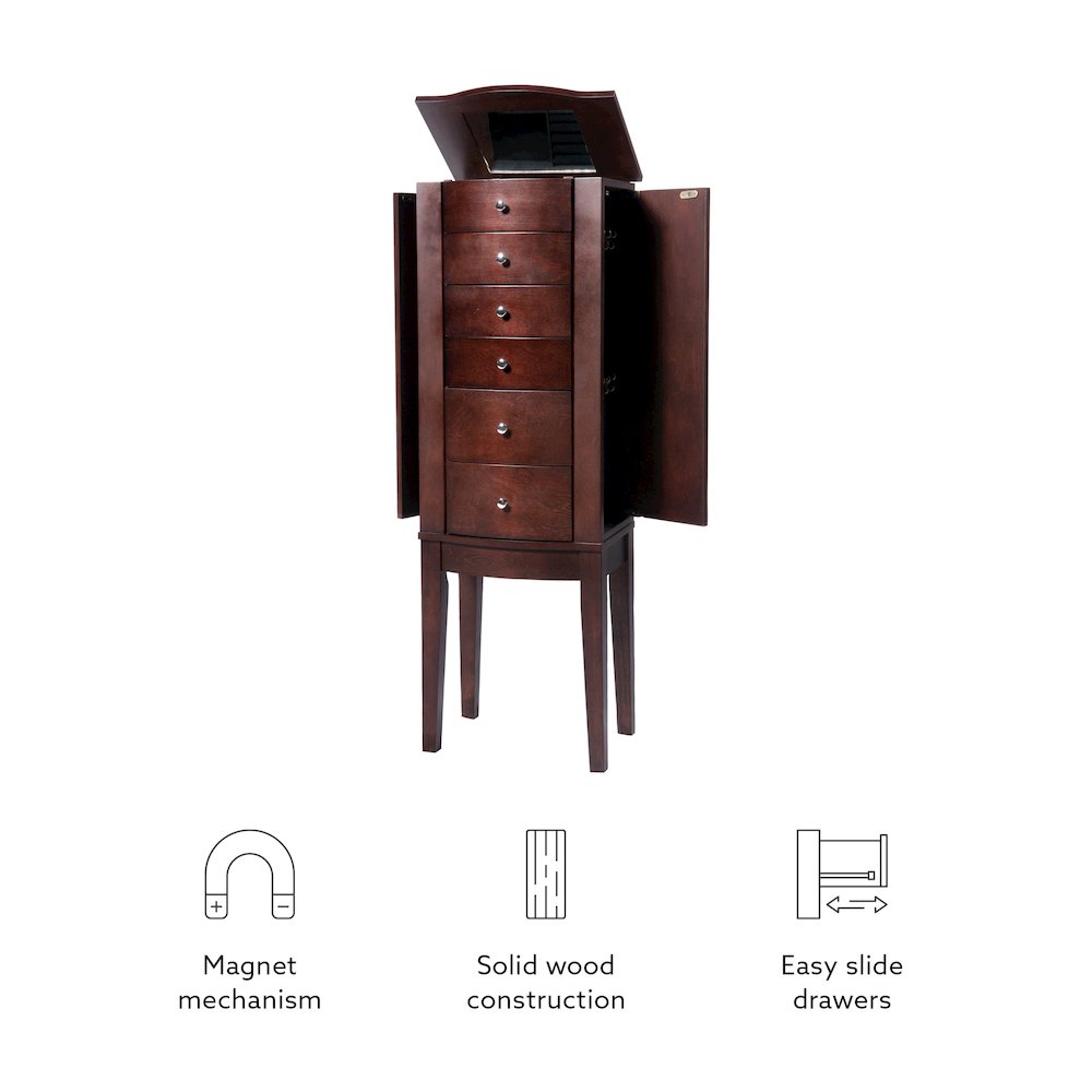 Merlot Jewelry Armoire. Picture 16