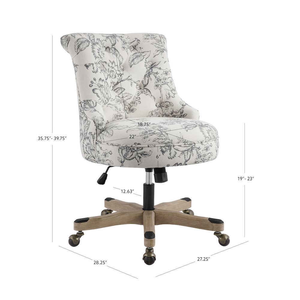 Sinclair Office Chair, Floral. Picture 9