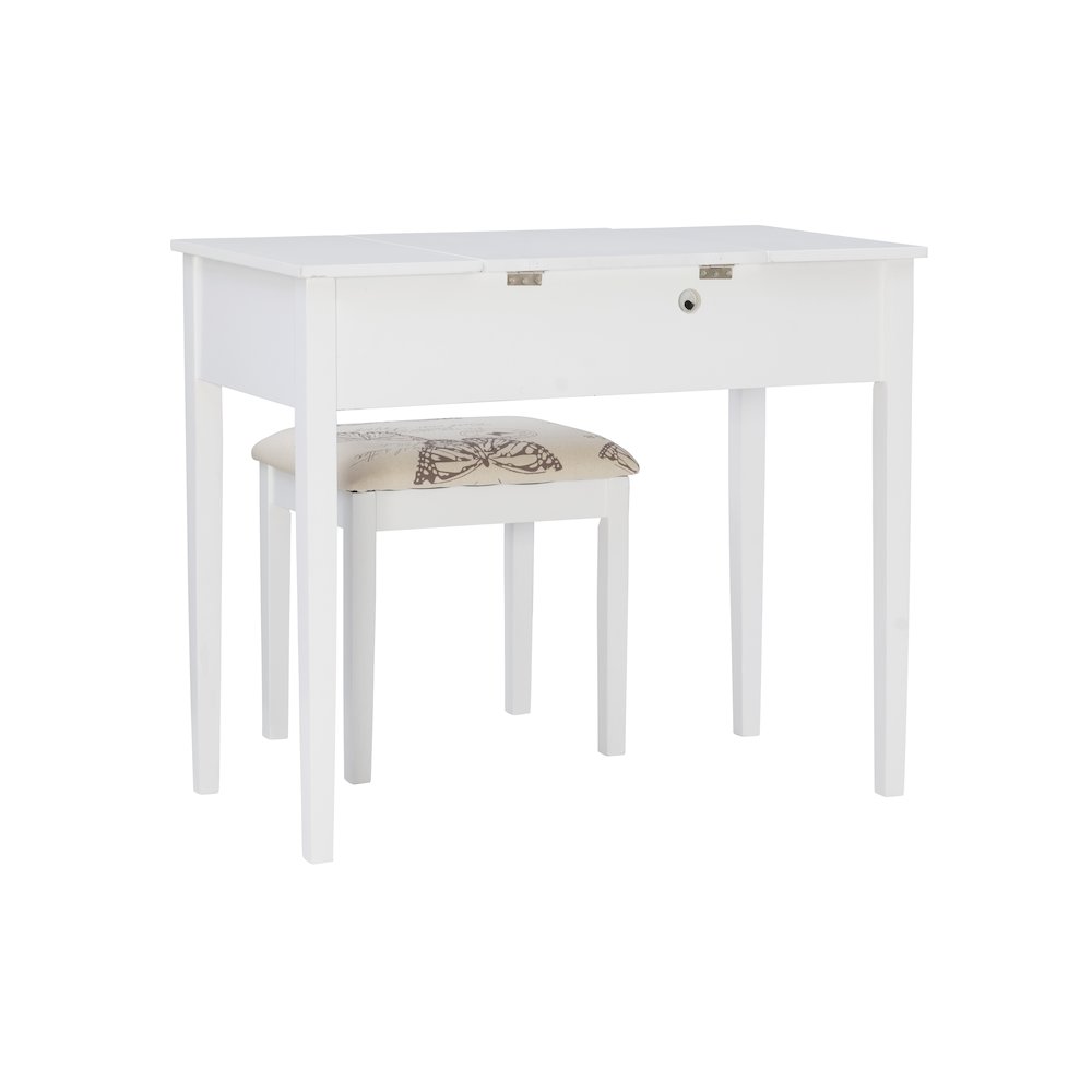 White Butterfly Vanity And Stool. Picture 13