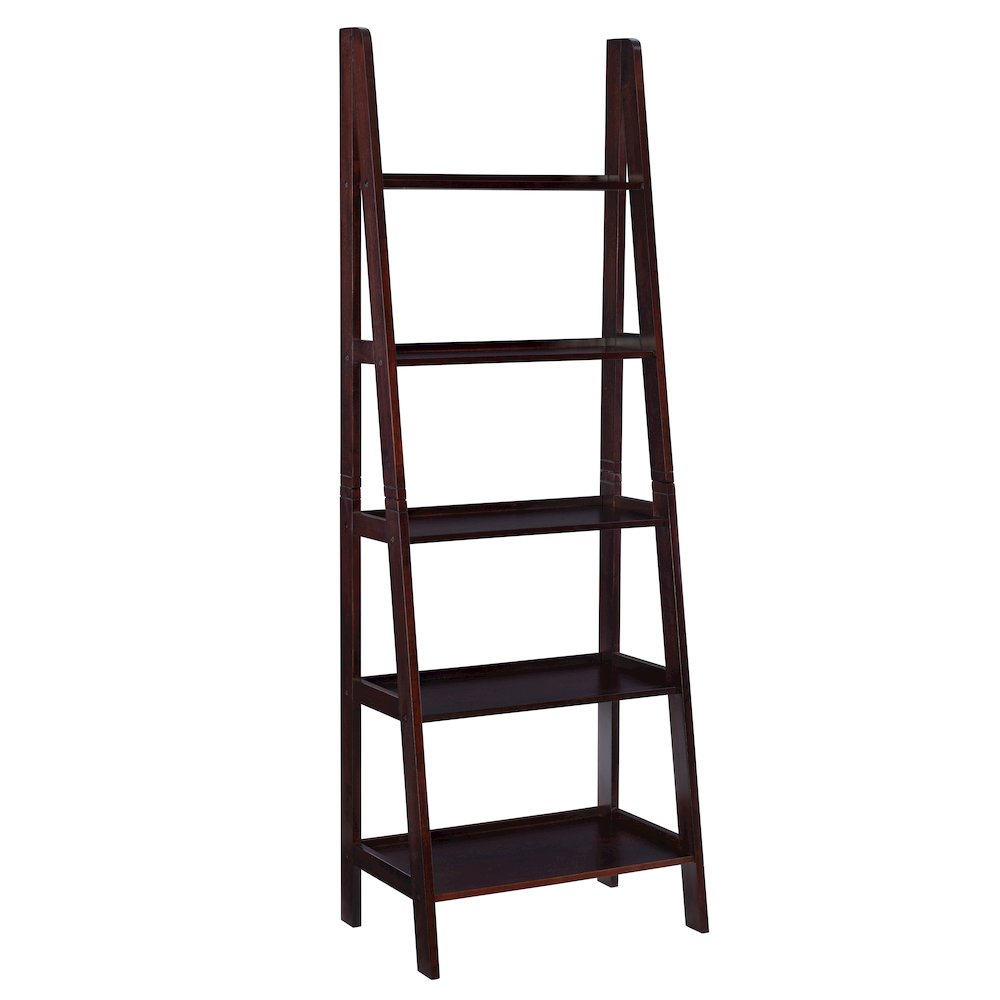 Acadia Ladder Bookshelf, Espresso. Picture 8
