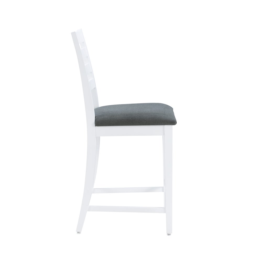 Flynn White Counter Stool Uph Seat. Picture 6