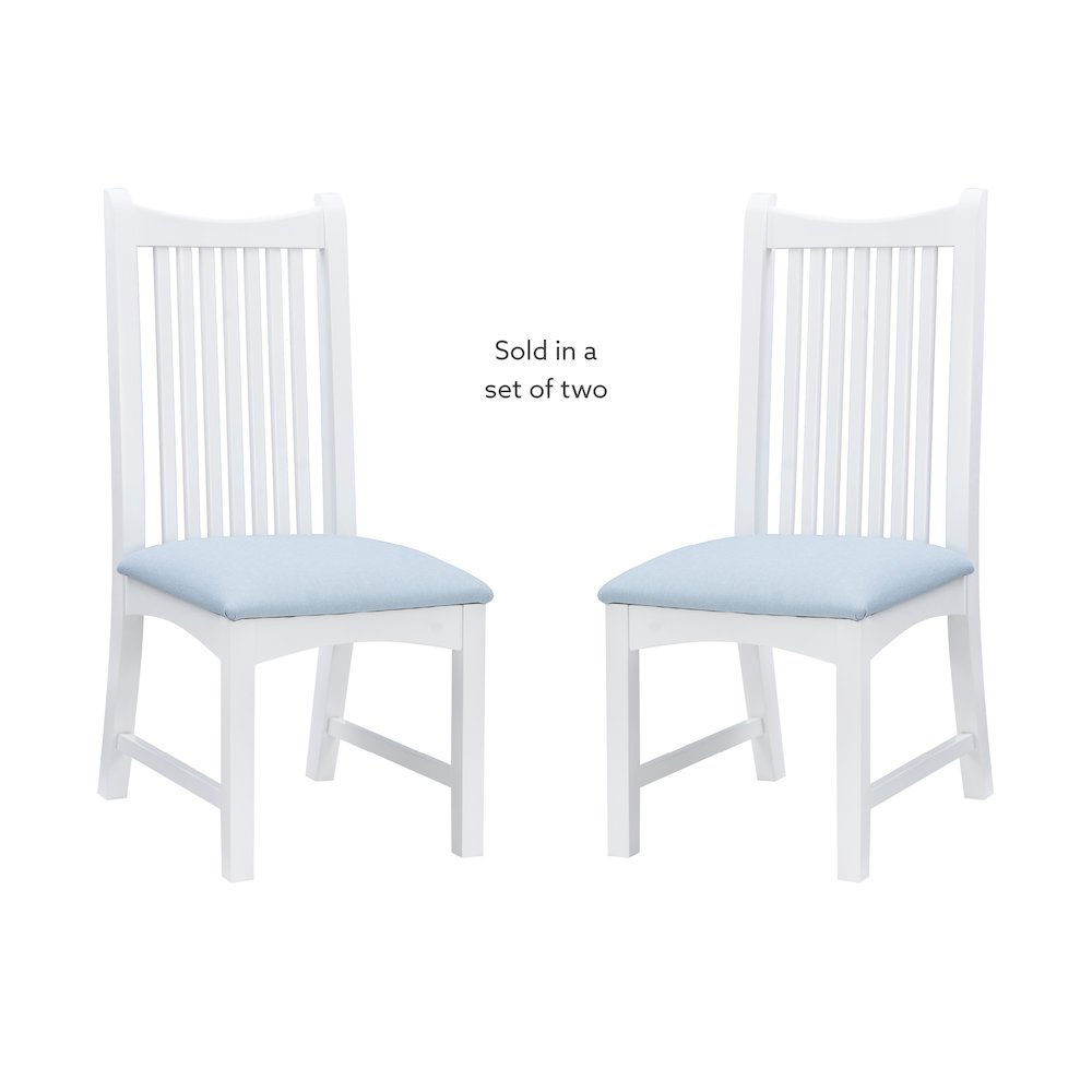 Bonnie Upholstered  Side Chair White Set Of 2. Picture 12