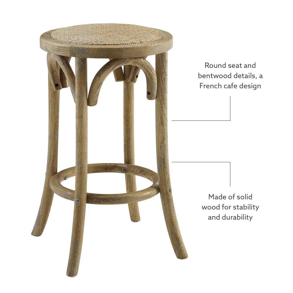 Rae Rattan Seat Backless Counter Stool. Picture 8