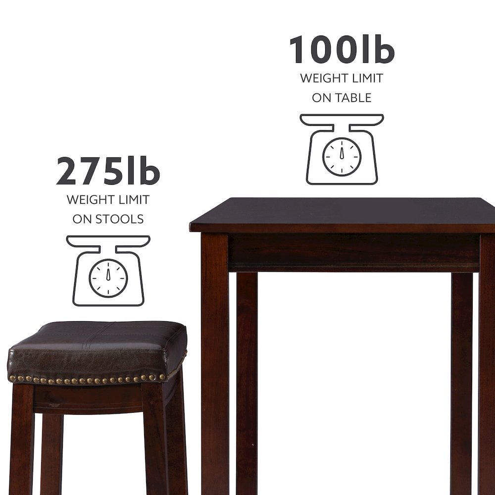 Claridge 3Pc Counter Set Brown. Picture 11
