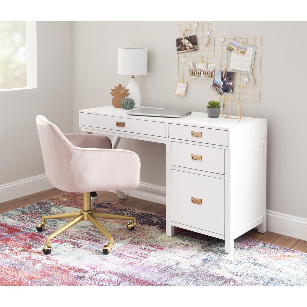 Peggy Side Storage Desk White. Picture 10