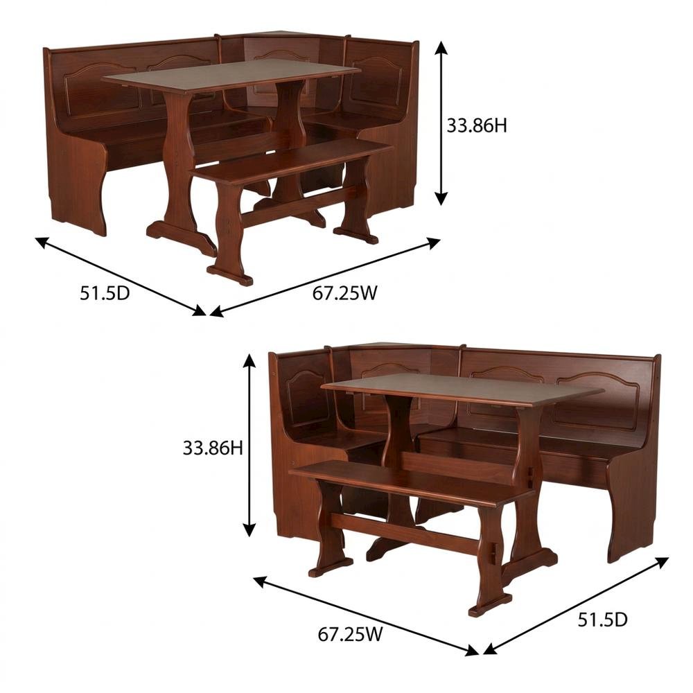 Walnut Dining Furniture Set with Sturdy Frame and Elegant Finish. Picture 9