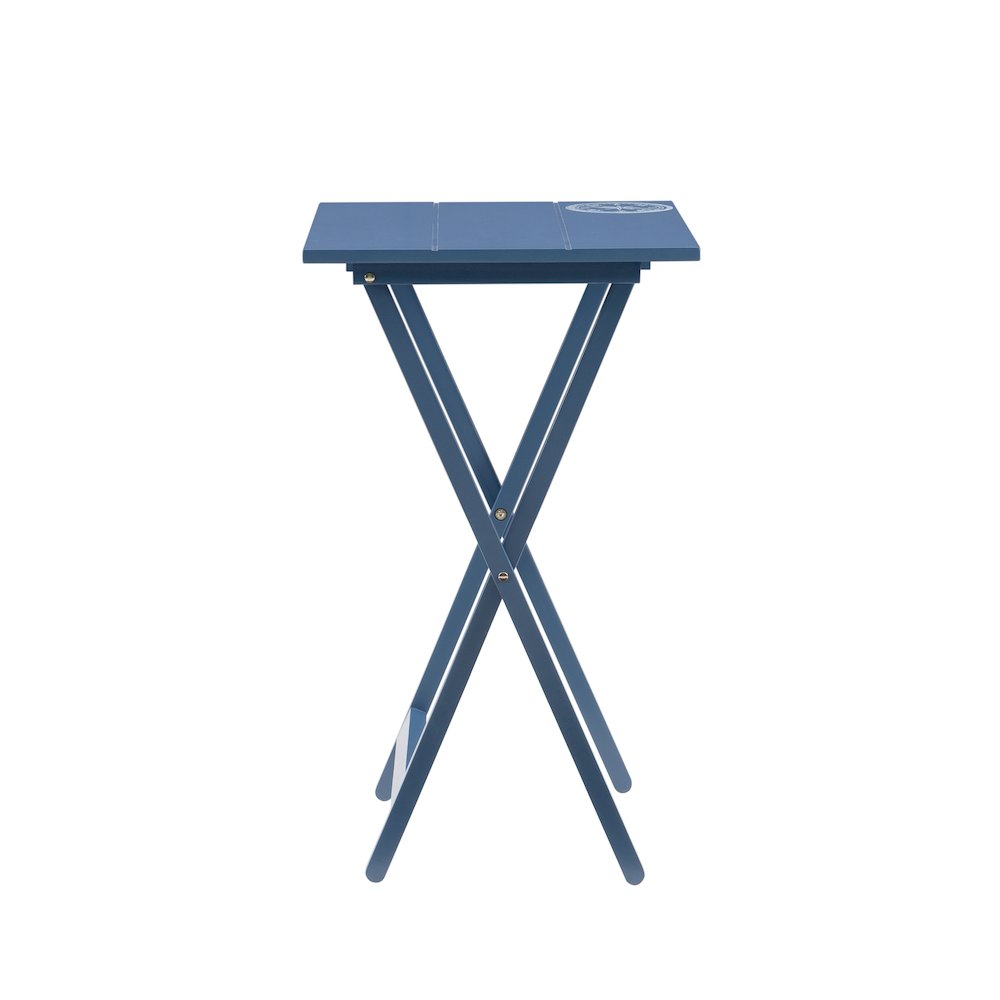 Compass Tray Table Set Navy. Picture 7