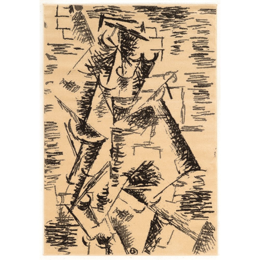 Masters Sprinter Cream & Charcoal 5x7.6, Rug. Picture 1