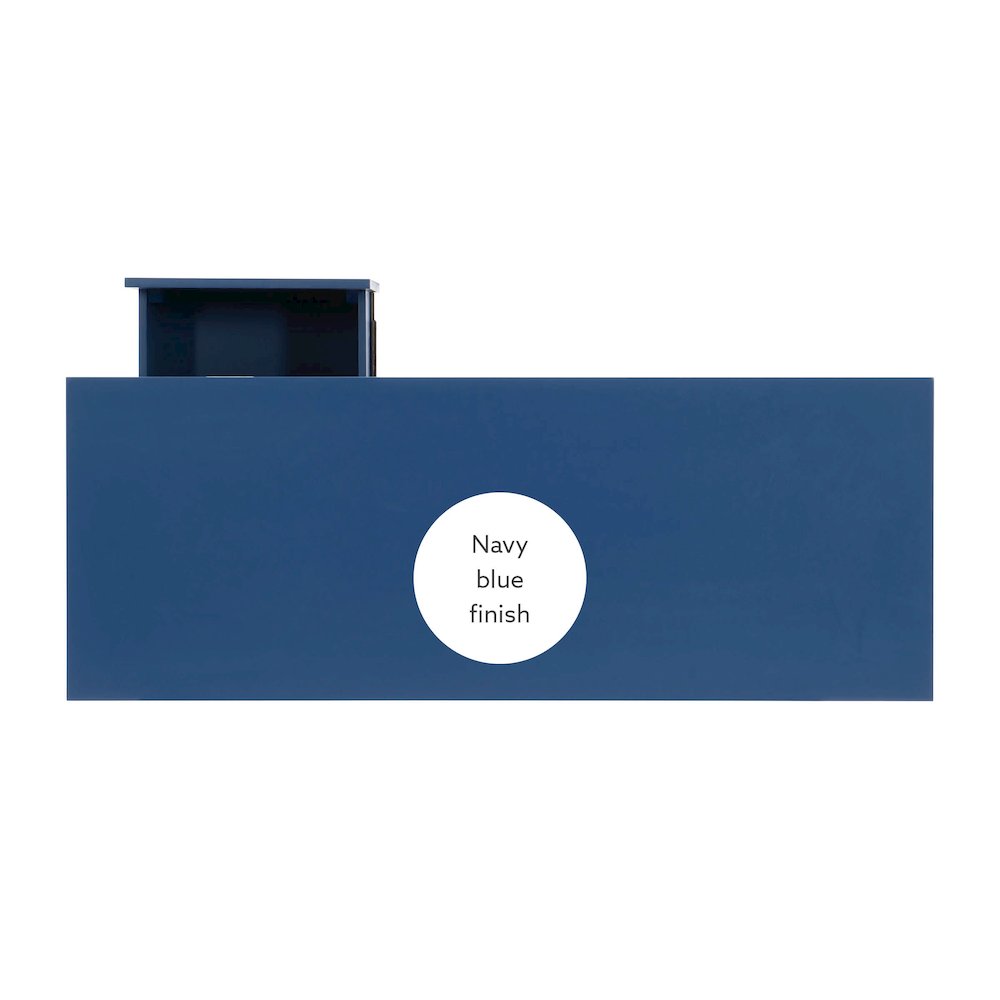 Peggy Side Storage Desk Navy. Picture 15