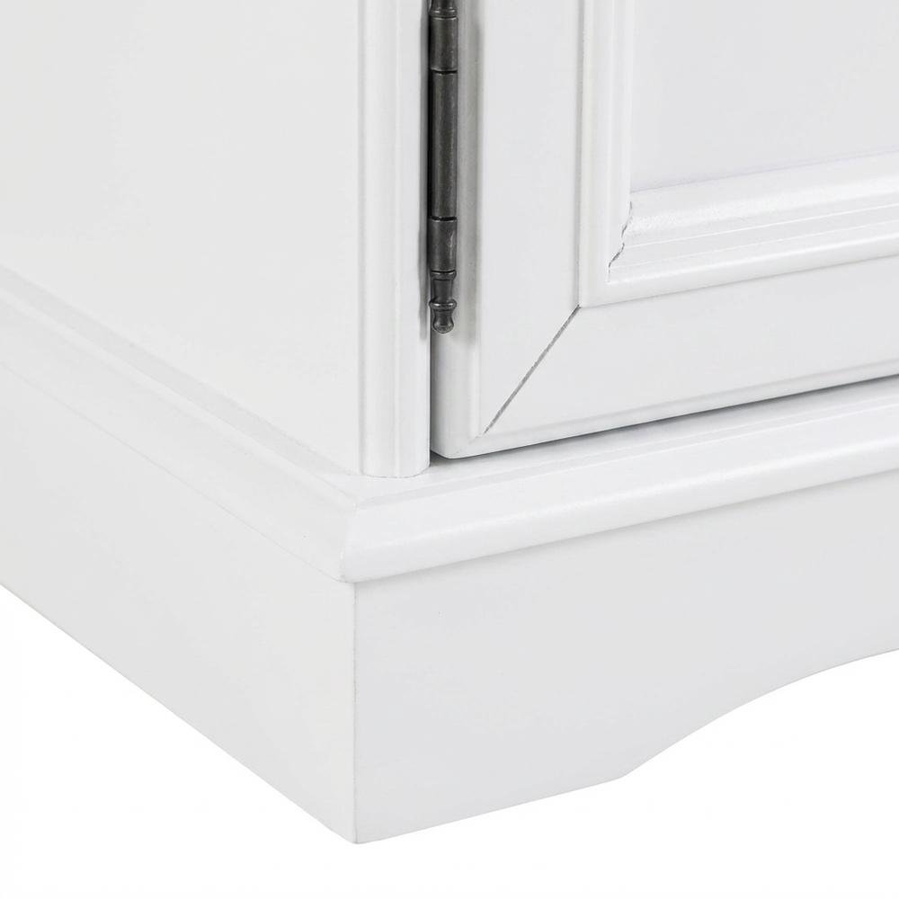 White accent table with sleek design and versatile surface for living space. Picture 5