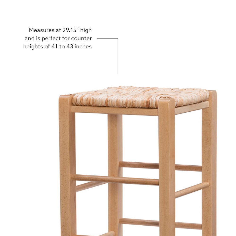 Gianna Backless Barstool Natural Set Of 2. Picture 10