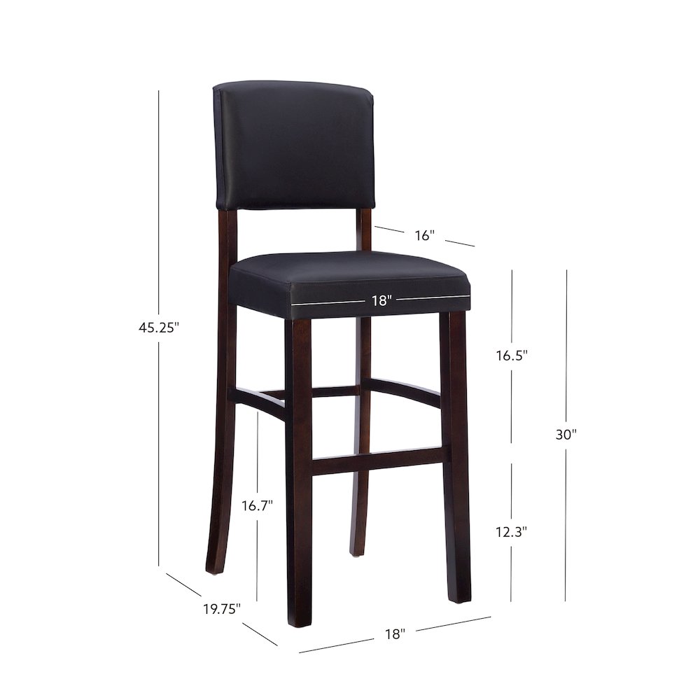 Monaco Bar Stool Espresso. Picture 9