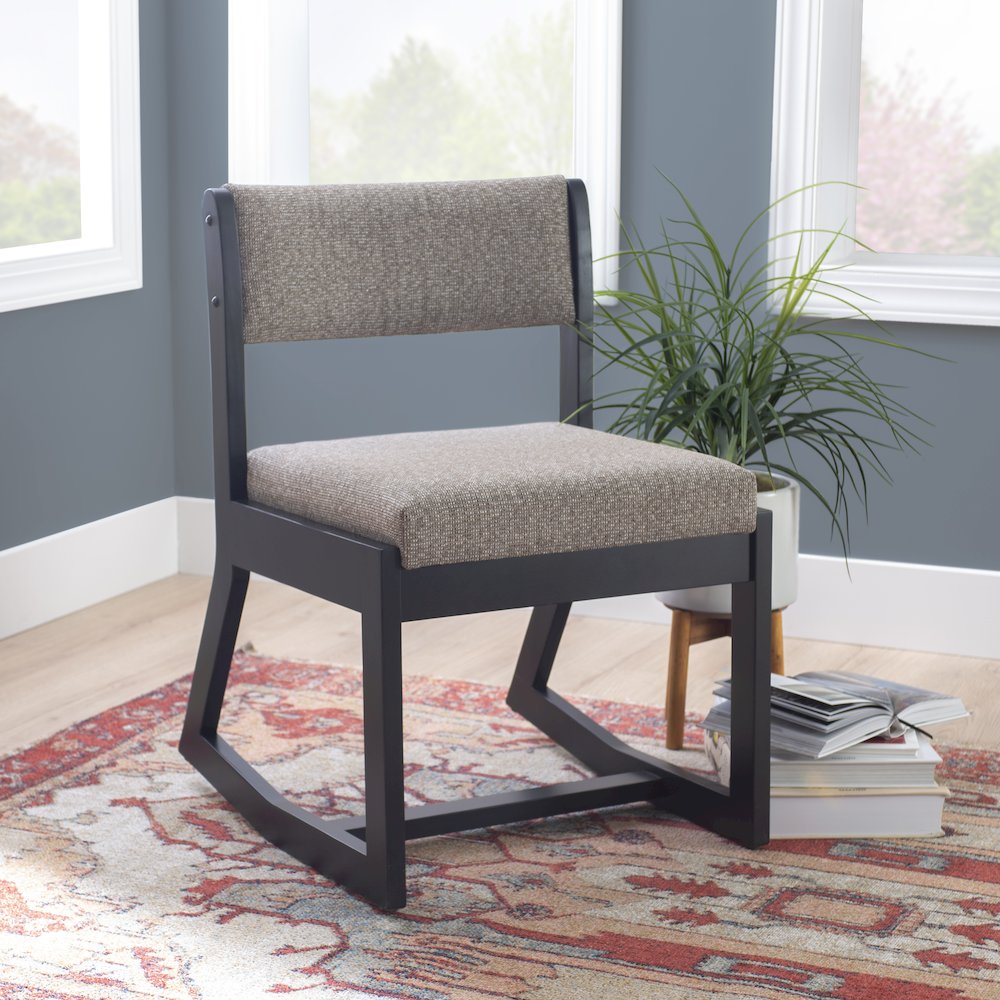 Callum 2 Position Sled Base Chair Black Stone. Picture 3