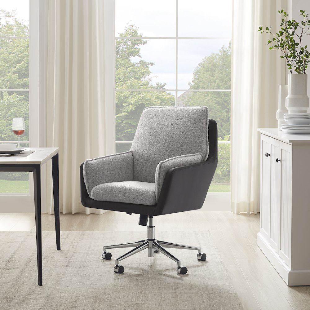 Mabry Swivel Chair Black Grey. Picture 4