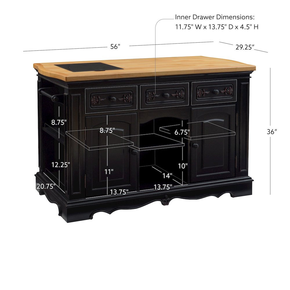 Pennfield Kitchen Island. Picture 13