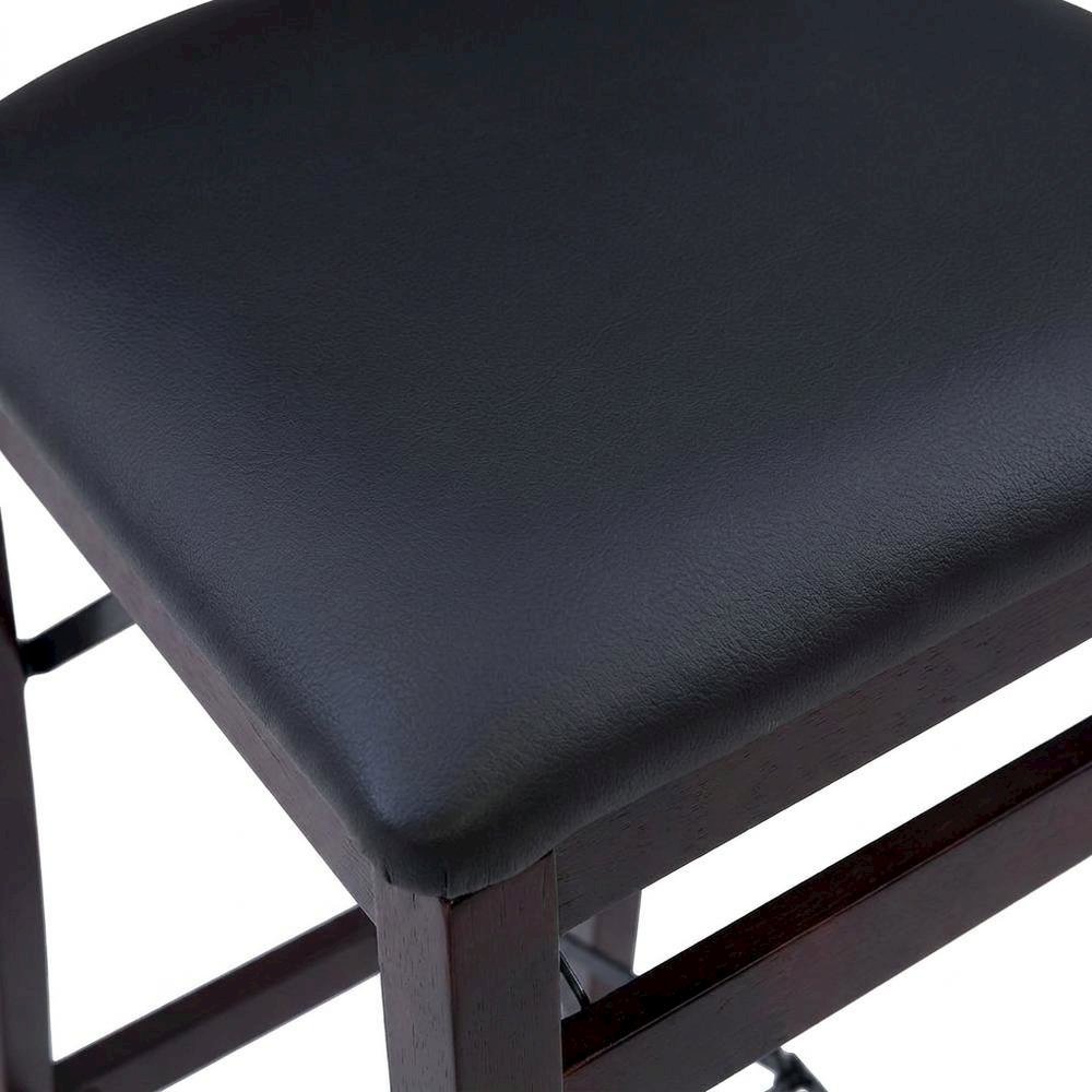 Merlot Bar Stool with Foldable Backrest and Cushioned Seat for Kitchen. Picture 6