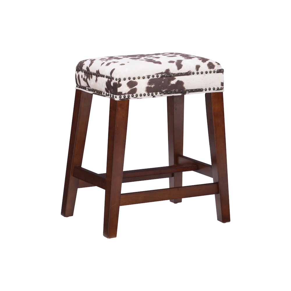Walt Brown Cow Print Counter Stool. Picture 7