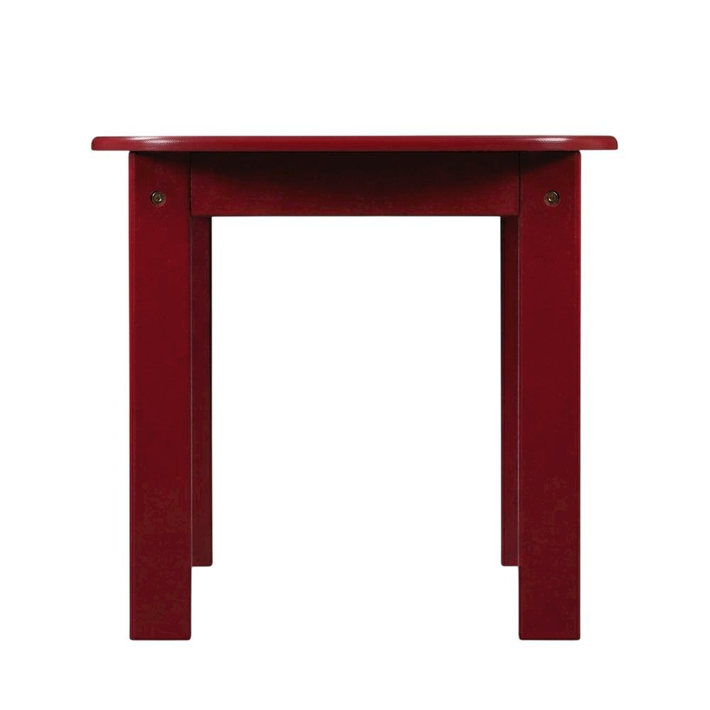 Red Outdoor Coffee Table With Solid Wood And Acacia Finish. Picture 4