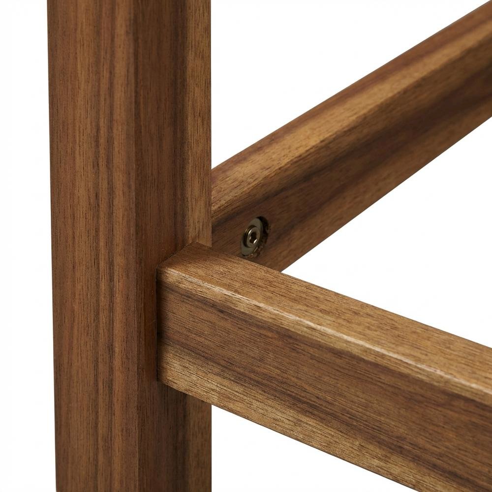 Acorn Finish Outdoor Bench In Solid Wood And Acacia For Patio Decor. Picture 6