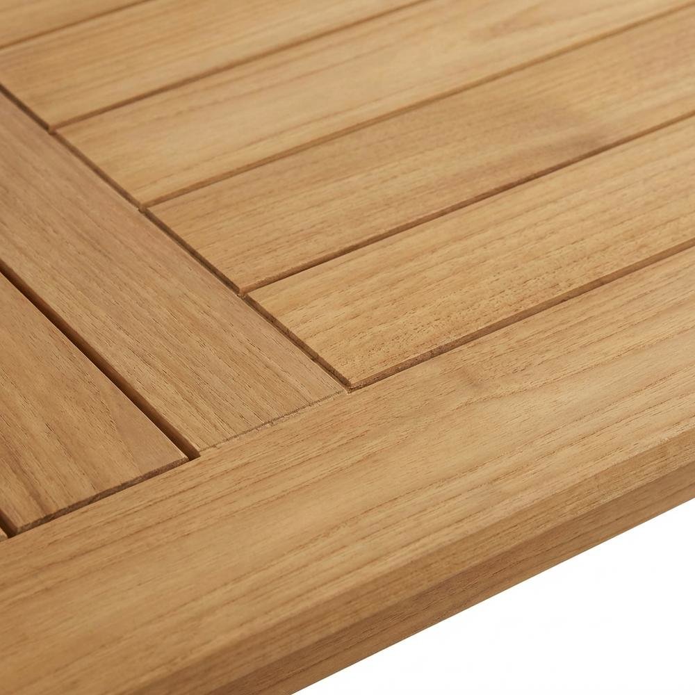 Teak Outdoor Coffee Table With Finish And Midcentury Modern Style. Picture 5