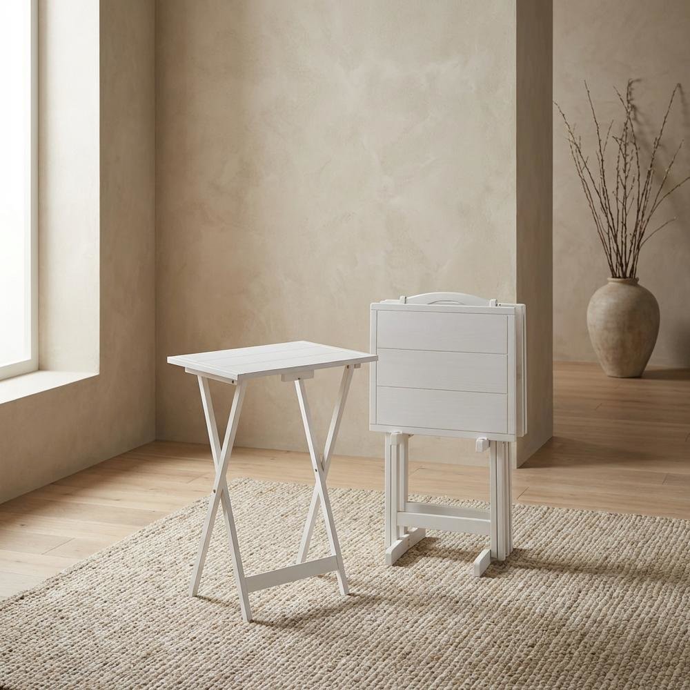 Modern Tray Tables with Wooden Finish for Versatile Throw Surface. Picture 2