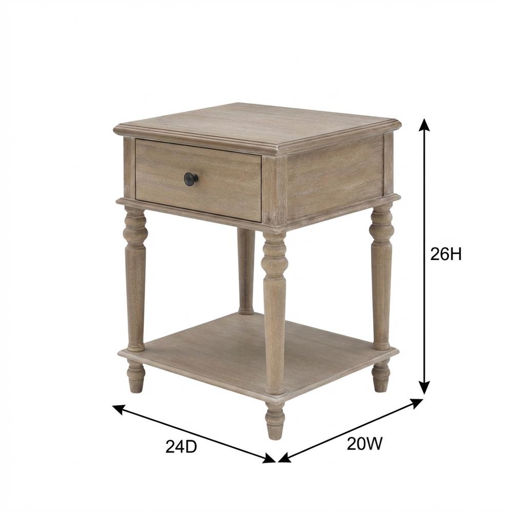 Natural, Side Table, Quality Build, Durable Wood Frame. Picture 7