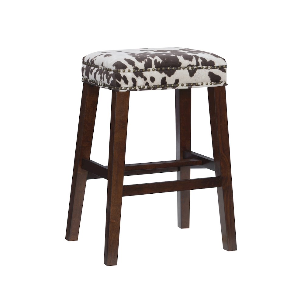 Walt Brown Cow Print Bar Stool. Picture 8