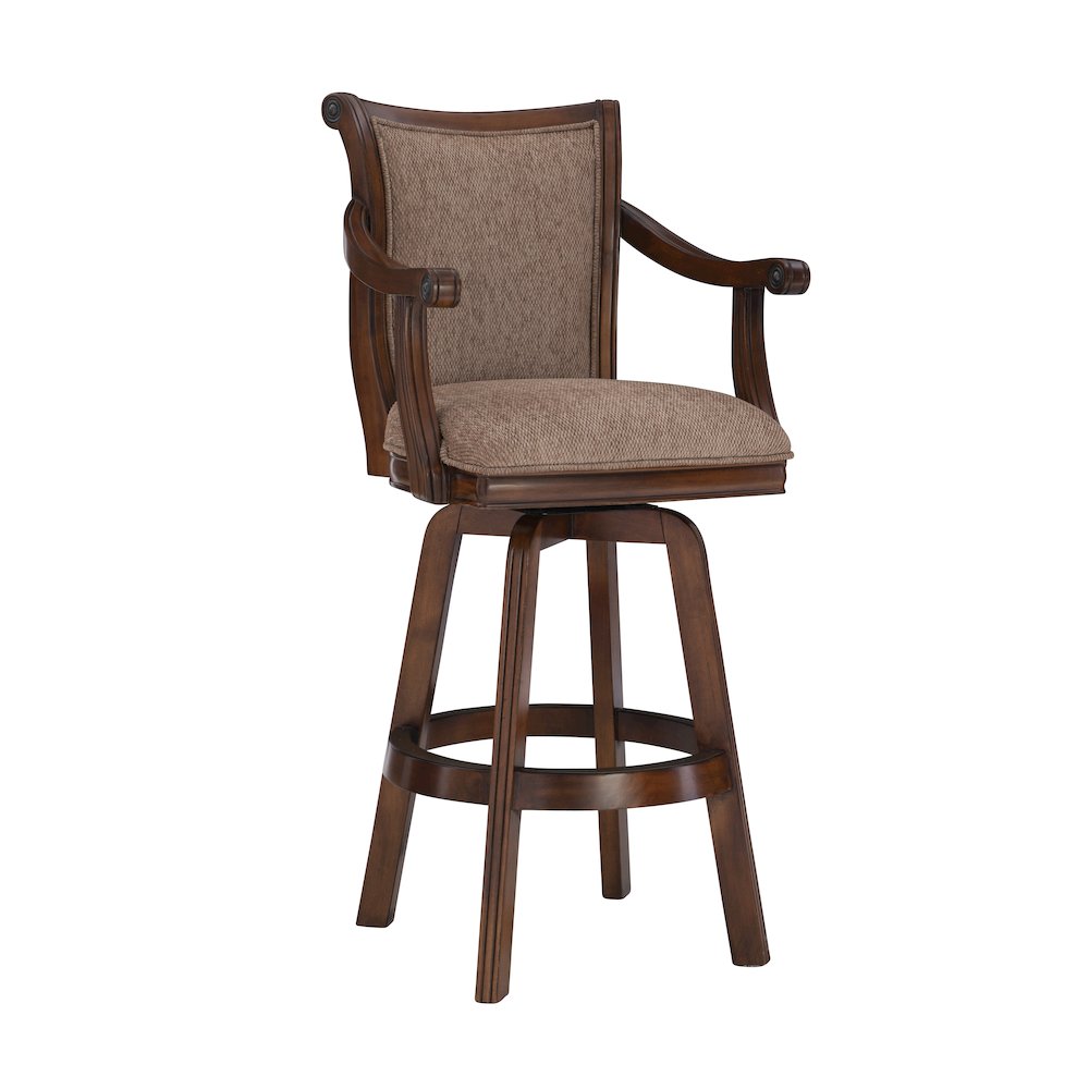 Brandon Warm Cherry Swivel Bar Stool. Picture 7