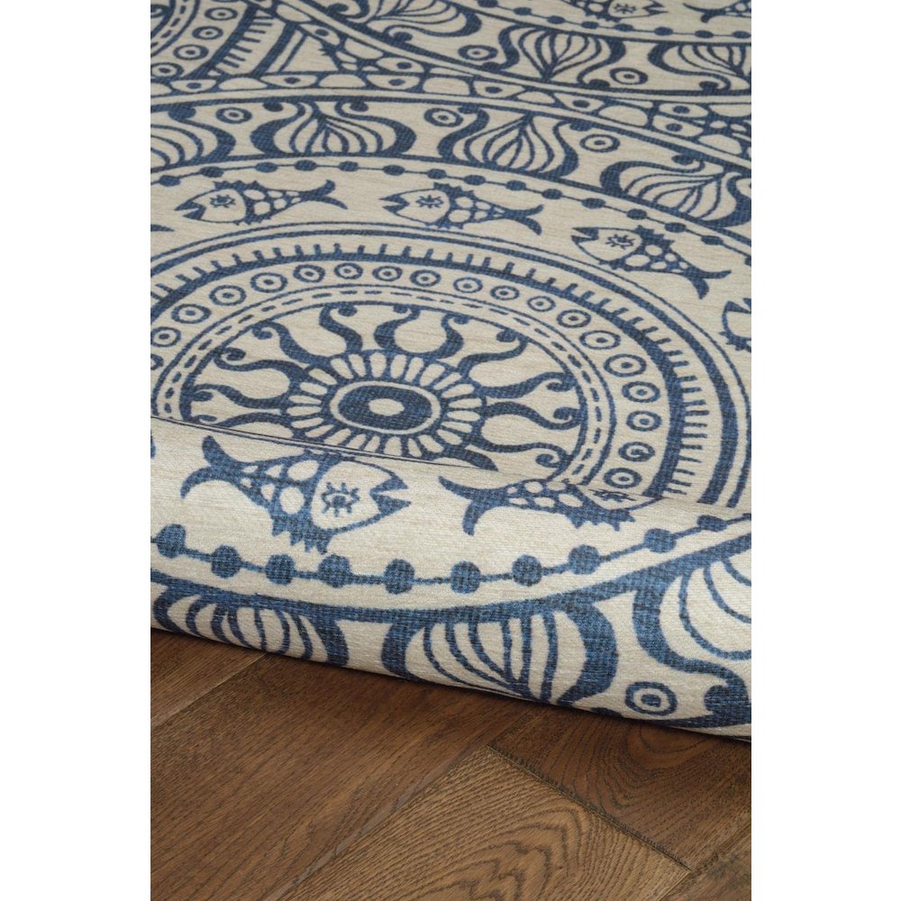 Outdoor Washable Ormond Smoke & Blue 7' X 9', Rug. Picture 7