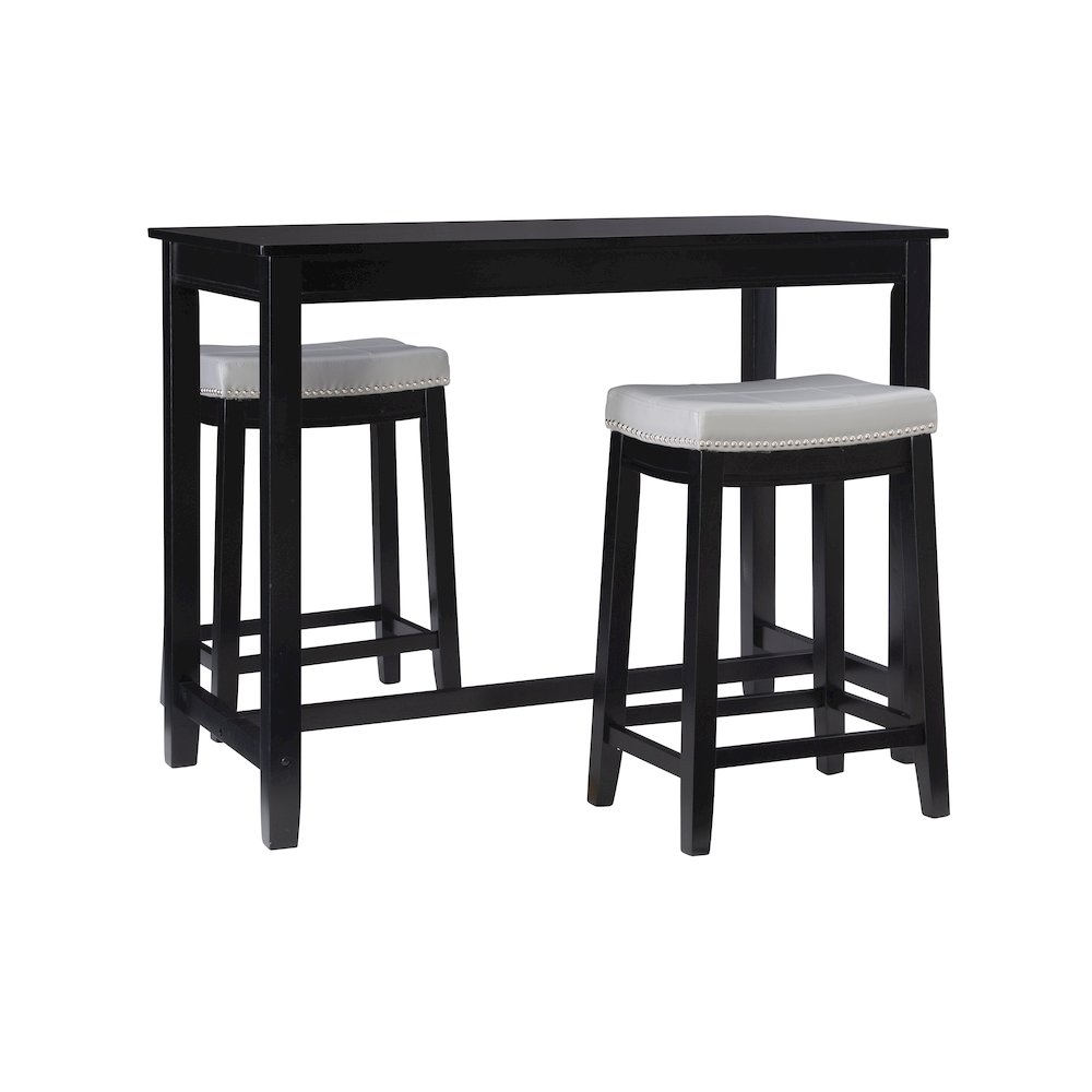 Claridge 3Pc Counter Set Black Grey. Picture 5