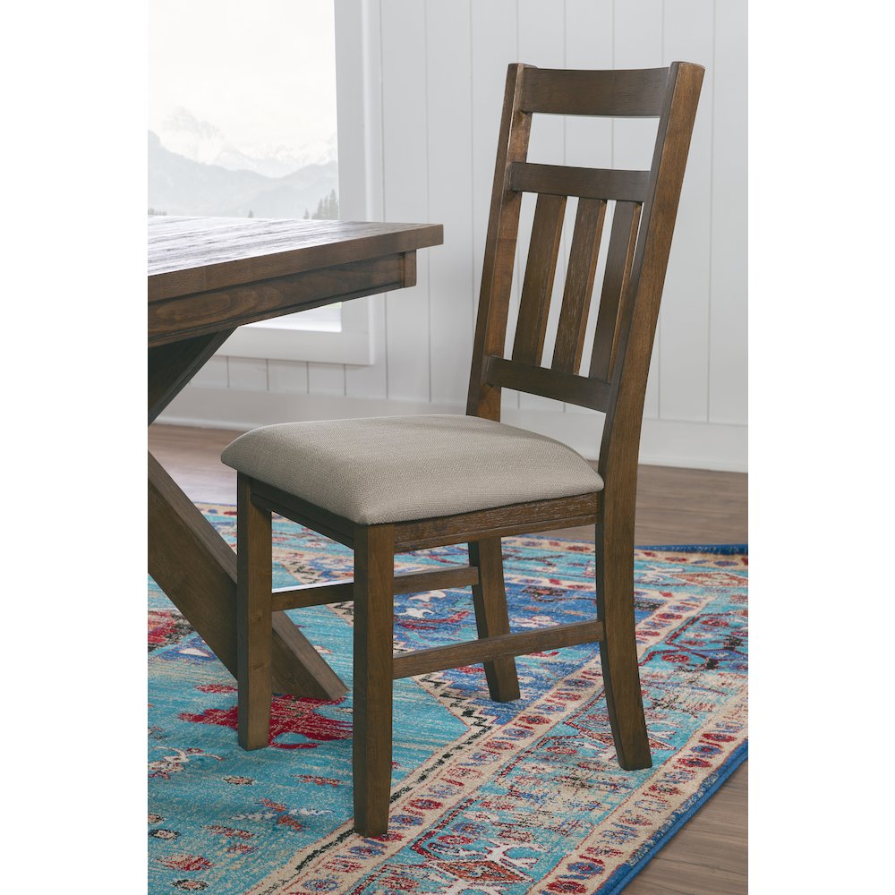 Turino Rustic Umber Side Chair. Picture 2