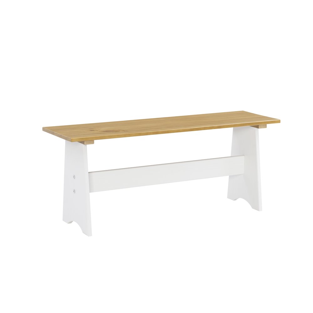 Linson Large Backless Bench Honey White. Picture 8