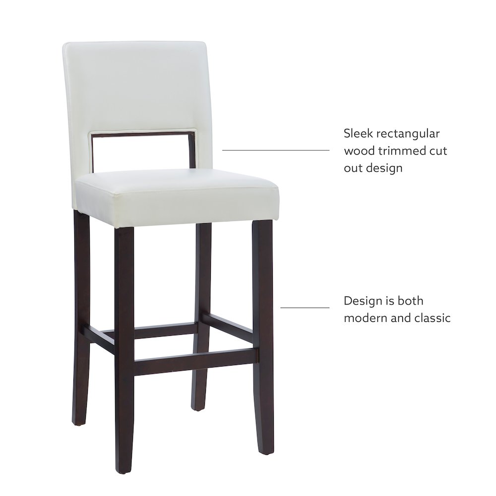 Vega Bar Stool White 30. Picture 13