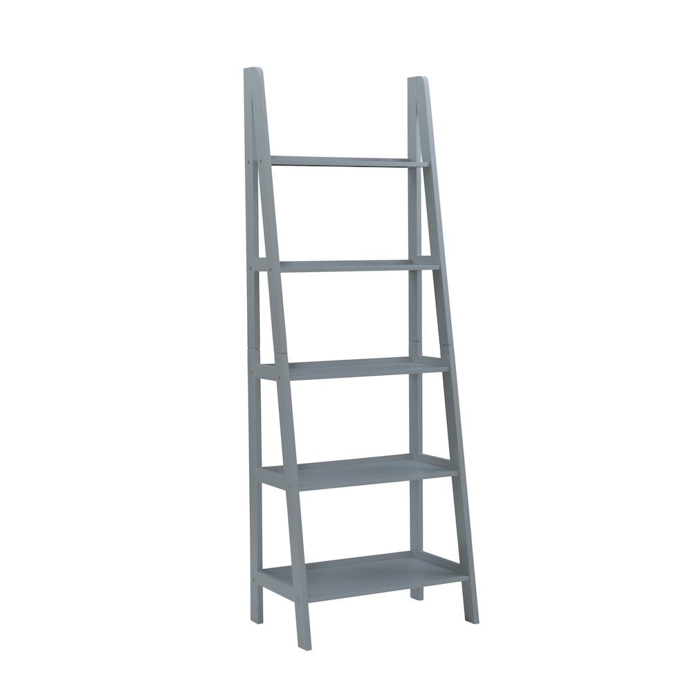 Acadia Ladder Bookshelf, Grey. Picture 6