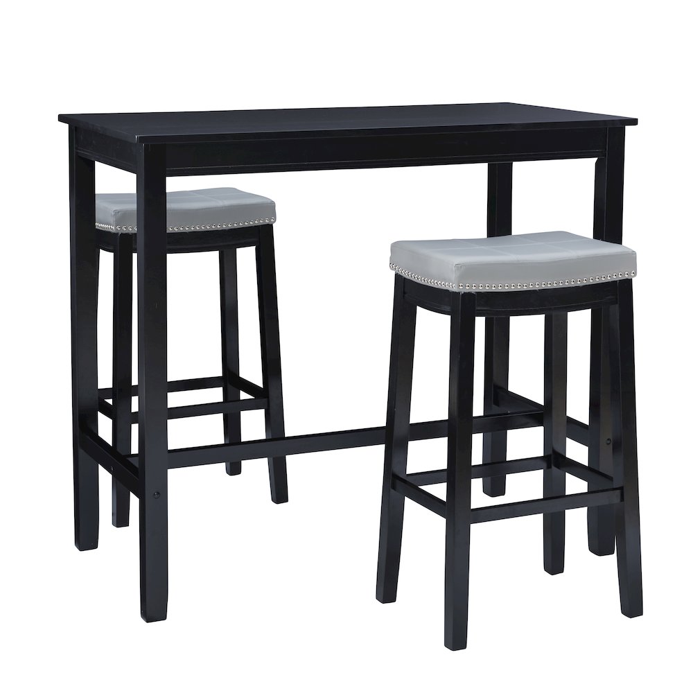 Claridge 3Pc Bar Set Black Grey. Picture 5